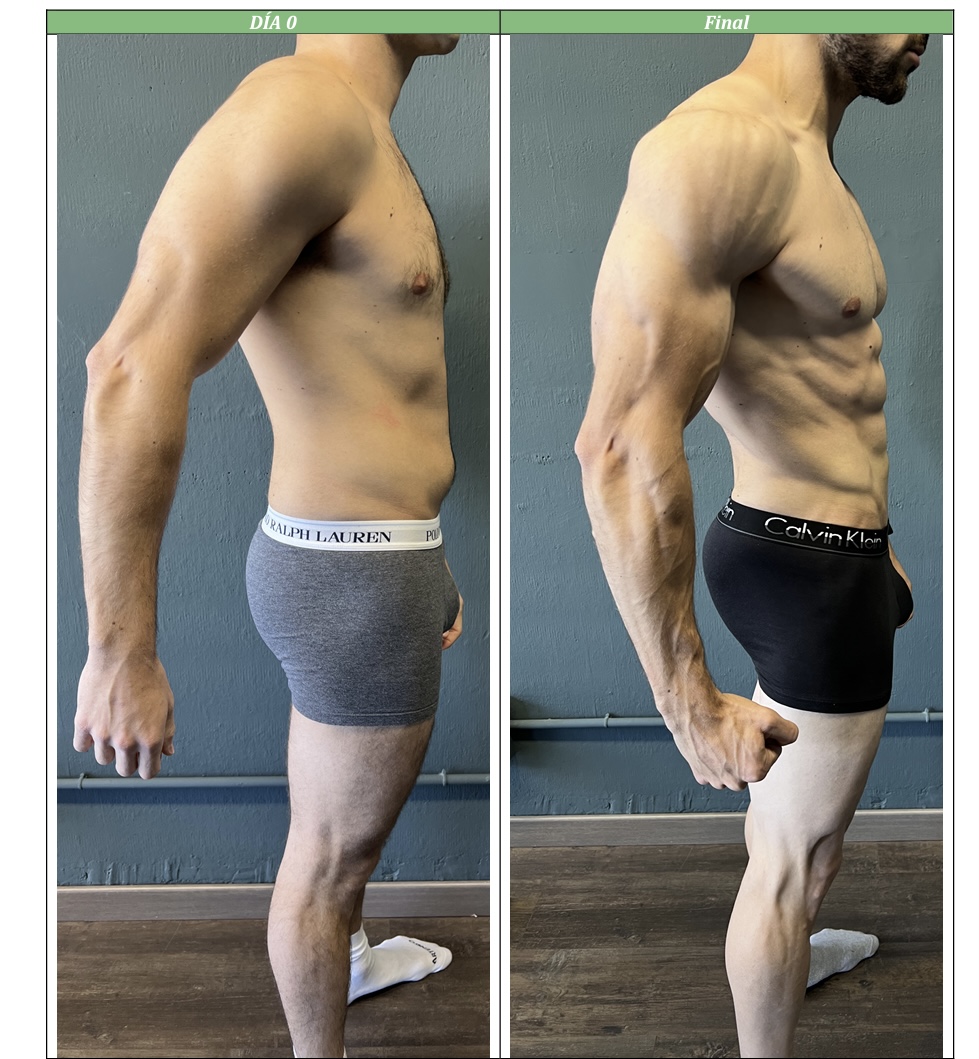 Transformación de Álvaro Corral — Día 0 vs Final